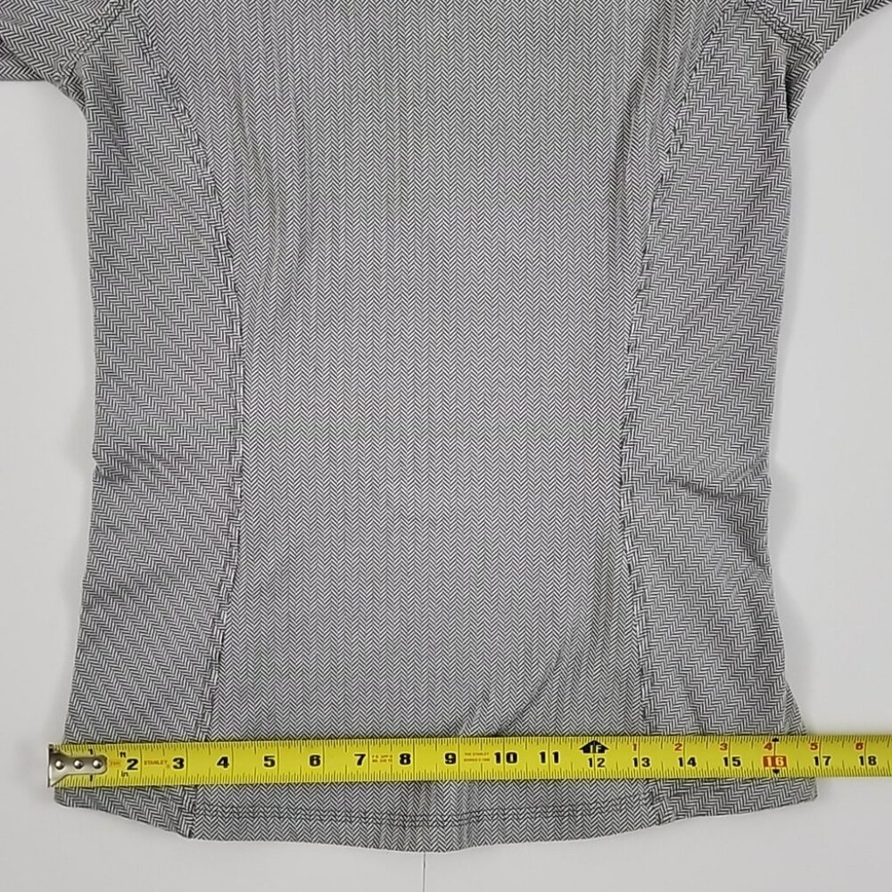 Lululemon Kanto Catch Me Long Sleeve Heathered Herringbone White Stretch Size 8 - Picture 16 of 16